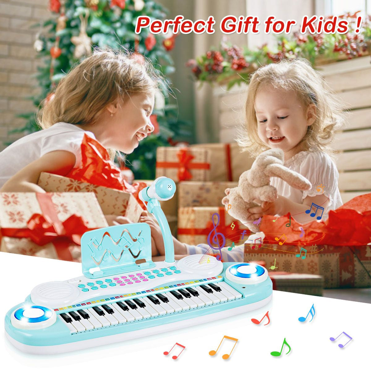 37 Keys Electronic Musical Instrument with Microphone