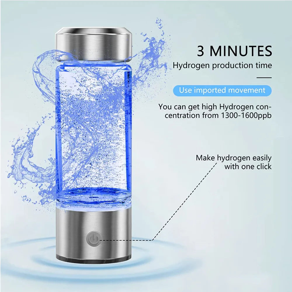 Electric Water Filter Hydrogen Water Generator Water Bottle Lonizer Maker Hydrogen-Rich Water Antioxidants ORP Hydrogen Bottle