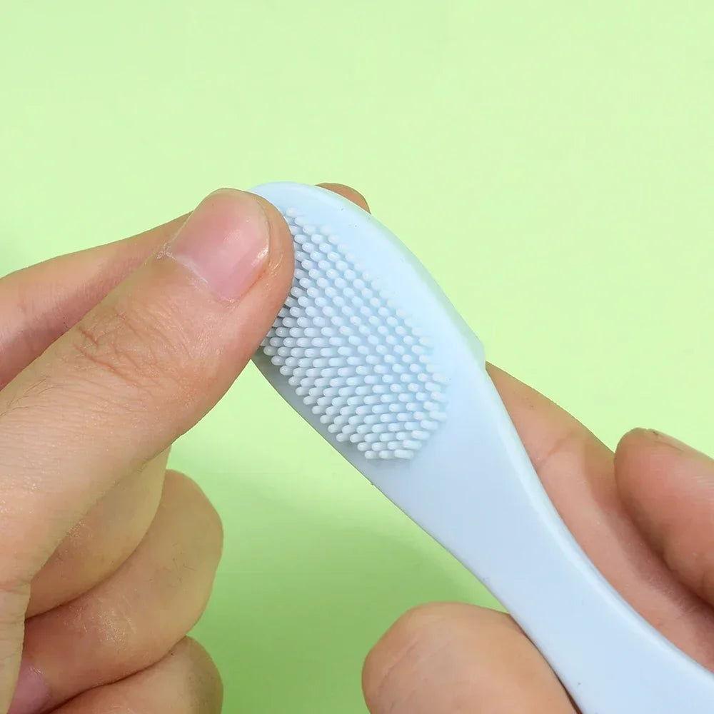 Silicone Nose Brush Facial Pore Cleaner Portable Blackhead Double-Sided Massage Brushes Beauty Cleaning Tool Facial Nasal Scrub