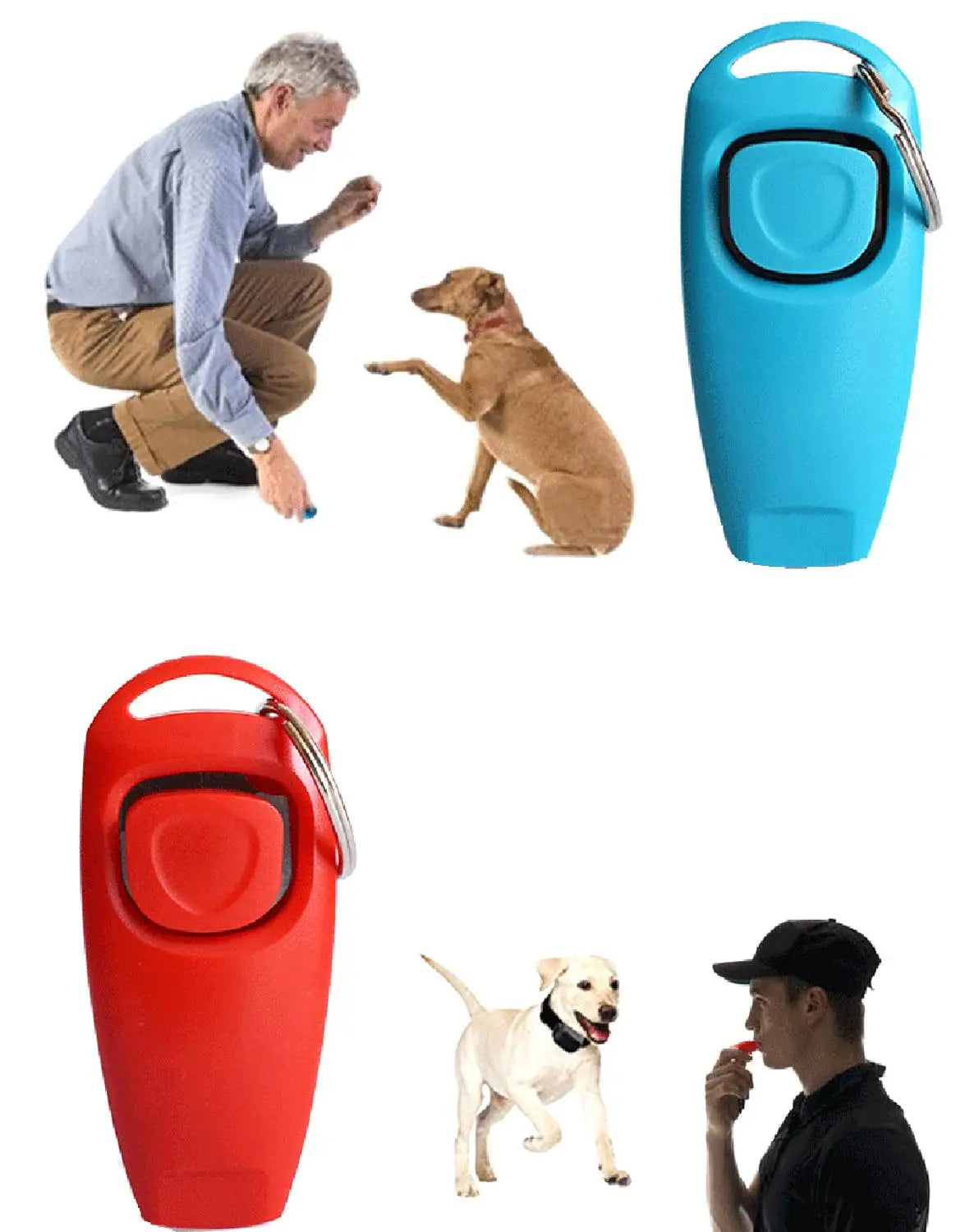 Pet Dog Whistle and Clicker Puppy Stop Barking Training Aid Tool Clicker Portable Trainer Pet Products Supplies 1 Pc