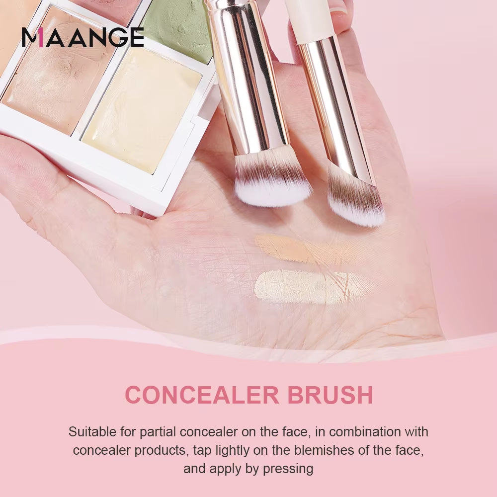 Gift Box 4 Pieces Face Makeup Brushes Kit Foundation Concealer Soft Bristles Flawless Beauty Tool for Women Facial Makeup