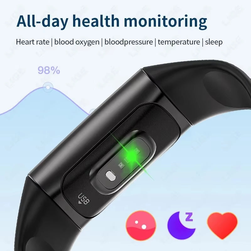 New Fashion Smartwatch Men Women Temperature Blood Oxygen Monitoring Bracelet Sports Waterproof Smart Watch for Man Laides