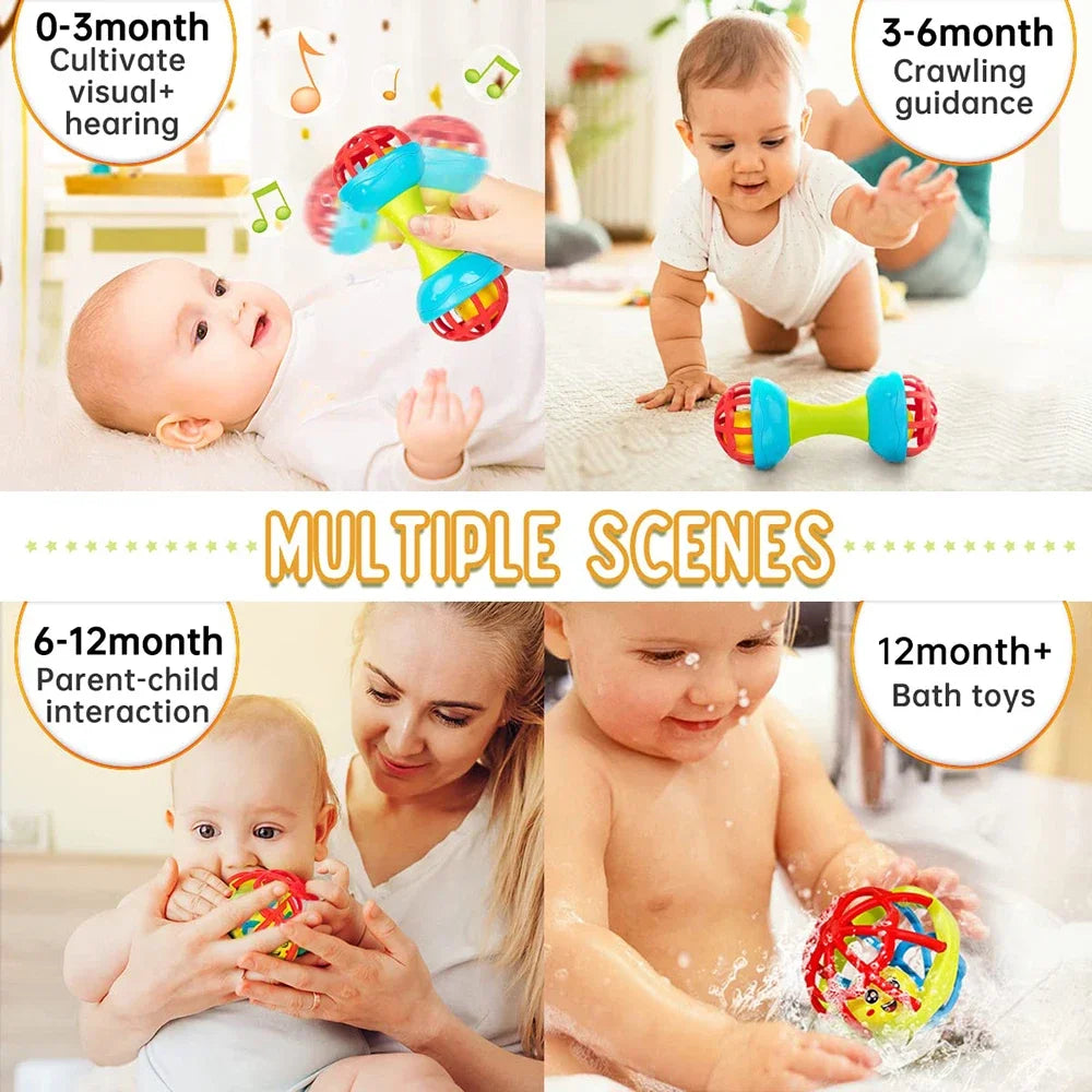 Sensory Baby Toys 0 12 Months Rattle Games for Babies Development Teething Toys Baby Teether Rattle Toys for Children 1 2 Years