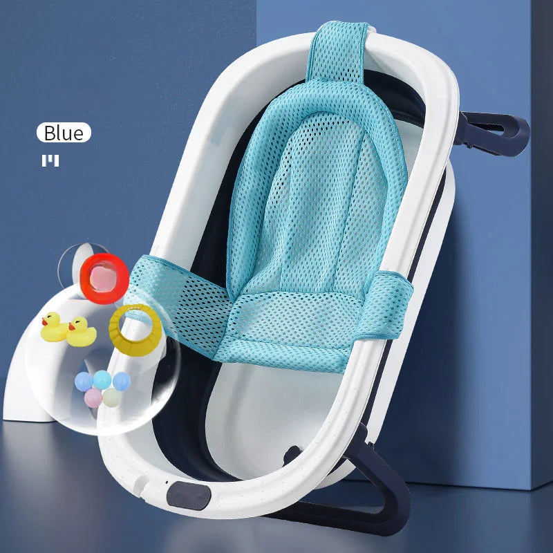 Baby Bath Tub Foldable, Reclining and Seating Large Children Home Newborn Products Comfortable and Safe Lock Temperature