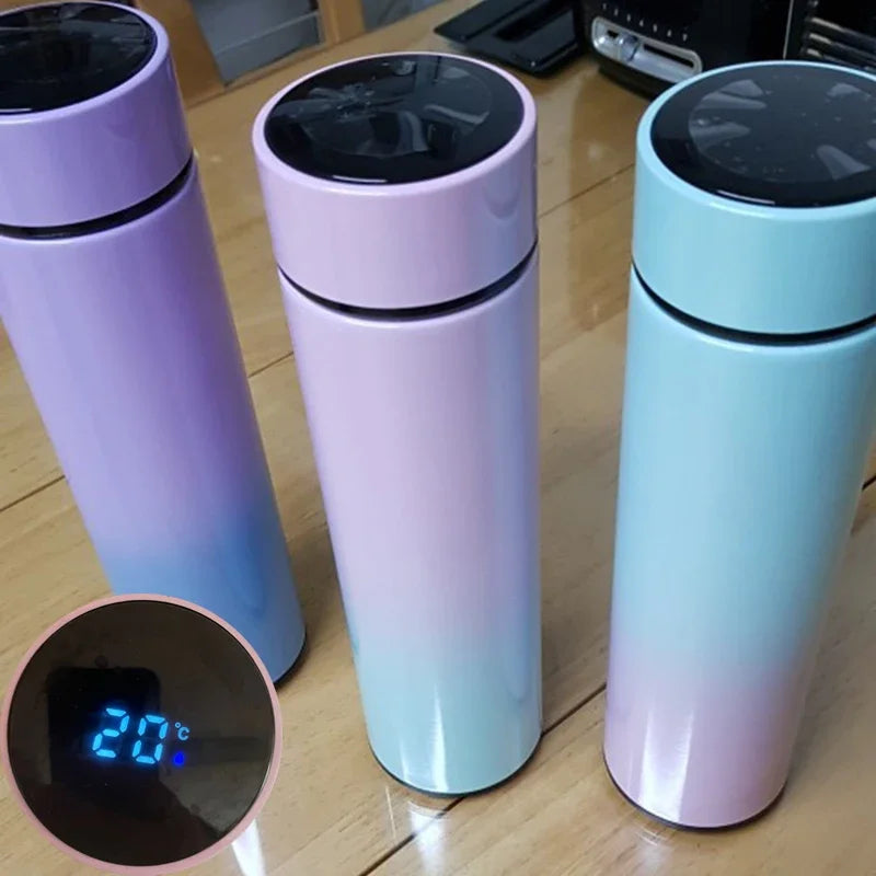 Smart Digital Water Bottle Keeps Cold and Heat Thermal Bottle Stainless Steel Thermos for Baby Children Kids Terms