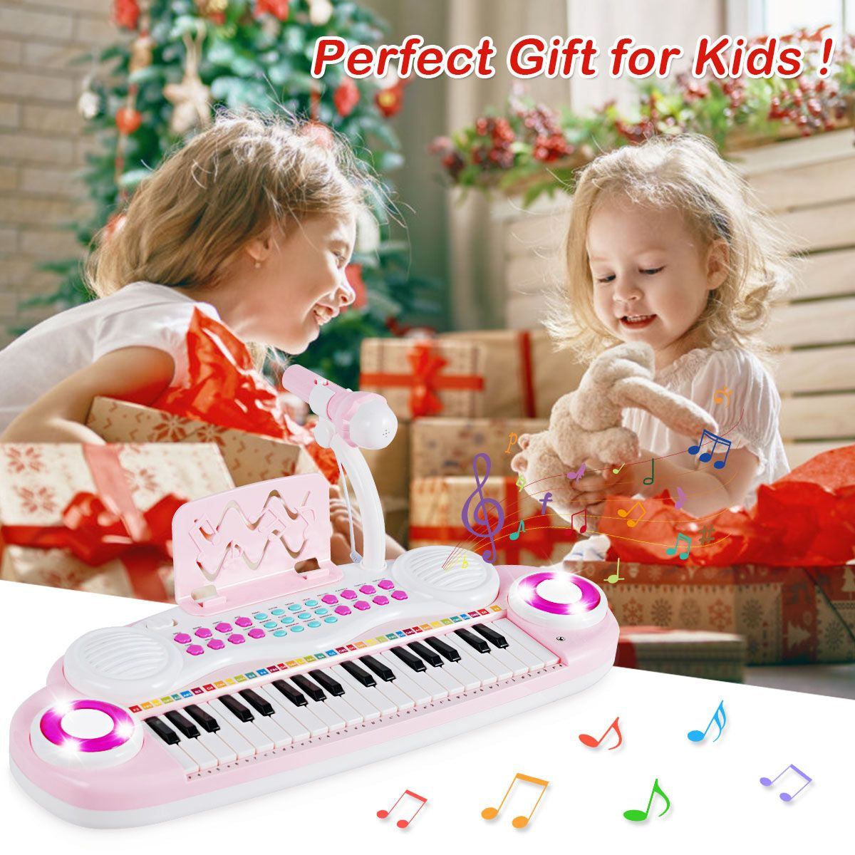 37 Keys Electronic Musical Instrument with Microphone