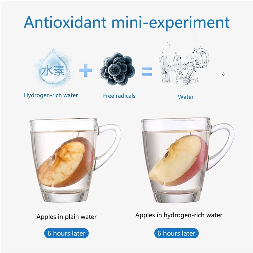 Electric Water Filter Hydrogen Water Generator Water Bottle Lonizer Maker Hydrogen-Rich Water Antioxidants ORP Hydrogen Bottle