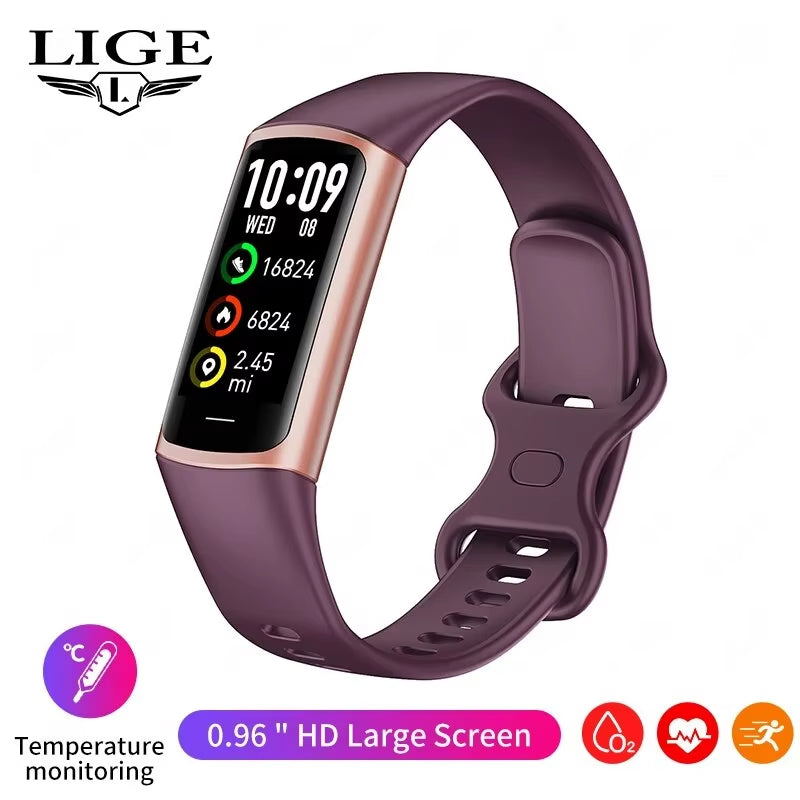 New Fashion Smartwatch Men Women Temperature Blood Oxygen Monitoring Bracelet Sports Waterproof Smart Watch for Man Laides