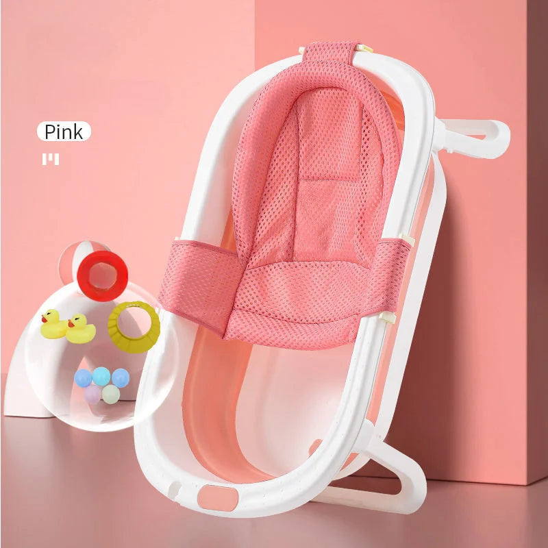 Baby Bath Tub Foldable, Reclining and Seating Large Children Home Newborn Products Comfortable and Safe Lock Temperature