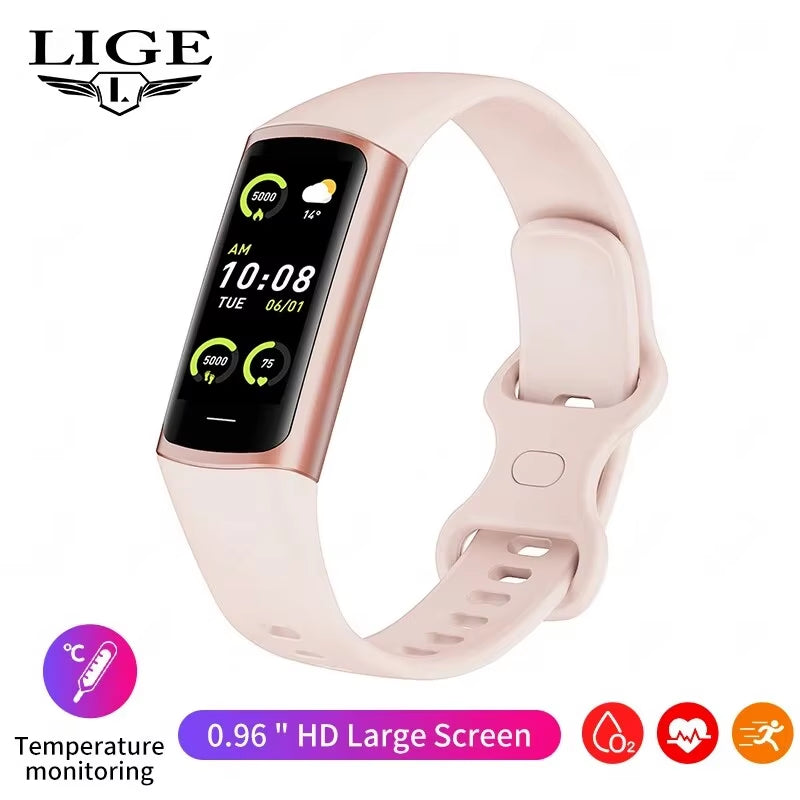 New Fashion Smartwatch Men Women Temperature Blood Oxygen Monitoring Bracelet Sports Waterproof Smart Watch for Man Laides
