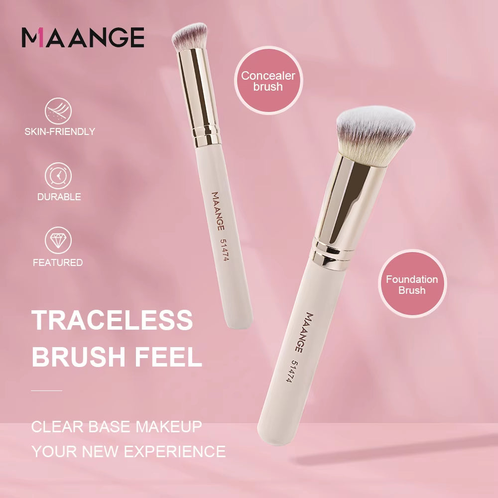 Gift Box 4 Pieces Face Makeup Brushes Kit Foundation Concealer Soft Bristles Flawless Beauty Tool for Women Facial Makeup