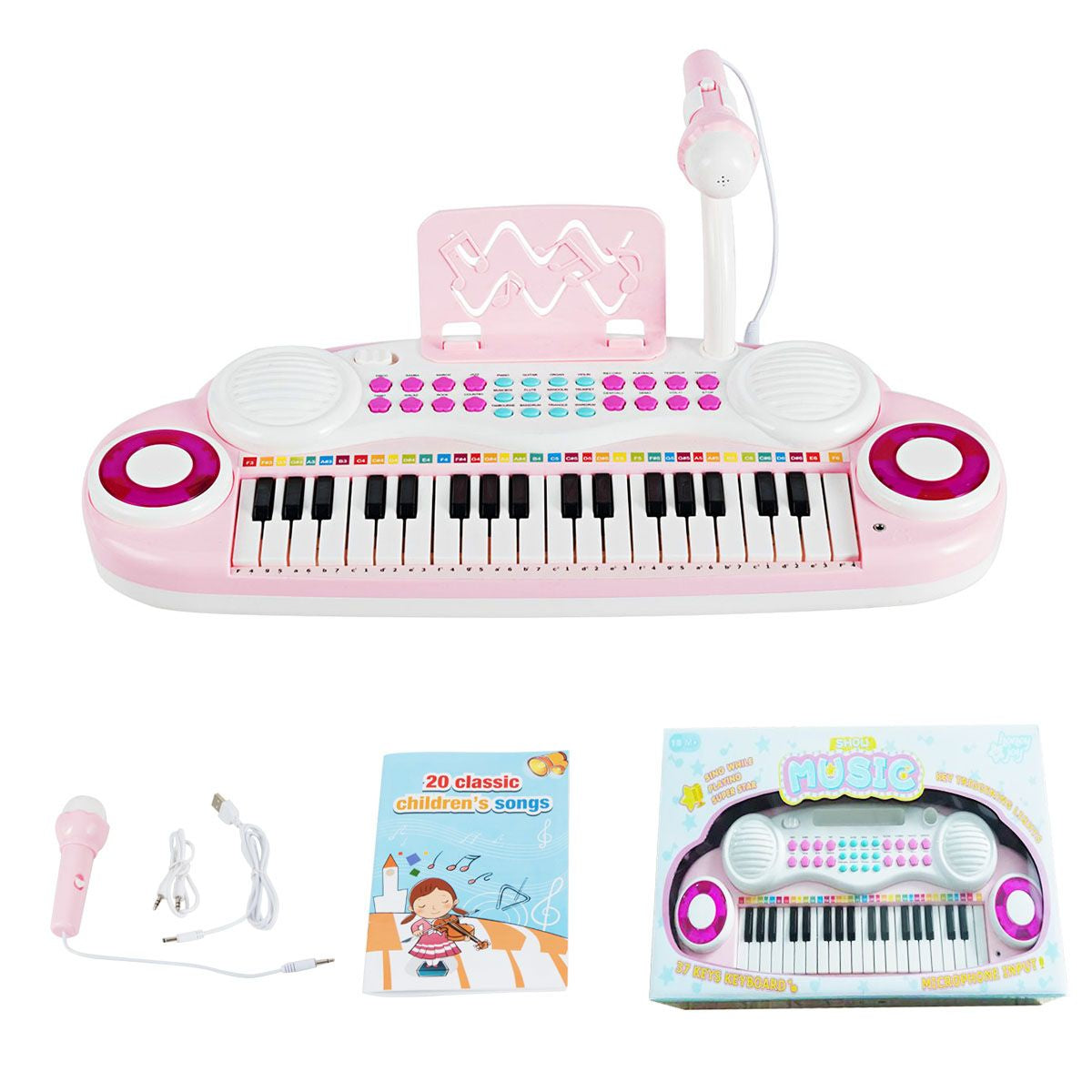 37 Keys Electronic Musical Instrument with Microphone