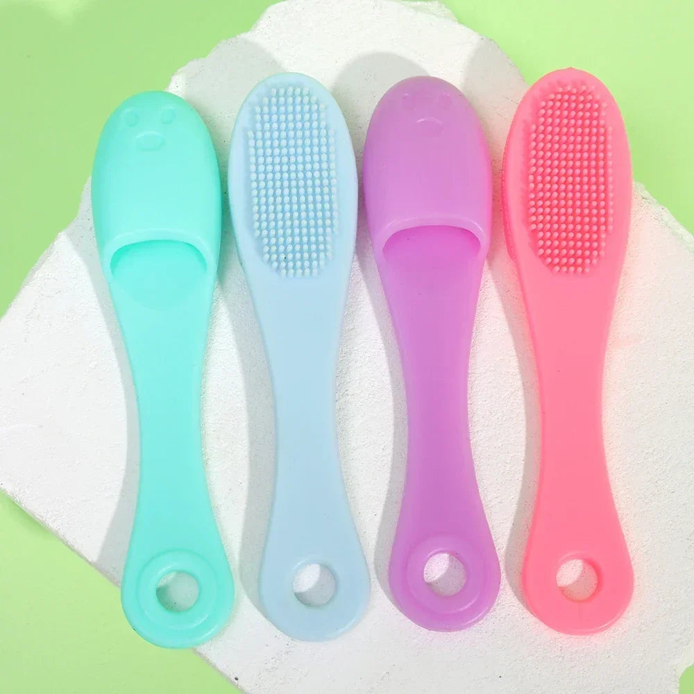 Silicone Nose Brush Facial Pore Cleaner Portable Blackhead Double-Sided Massage Brushes Beauty Cleaning Tool Facial Nasal Scrub