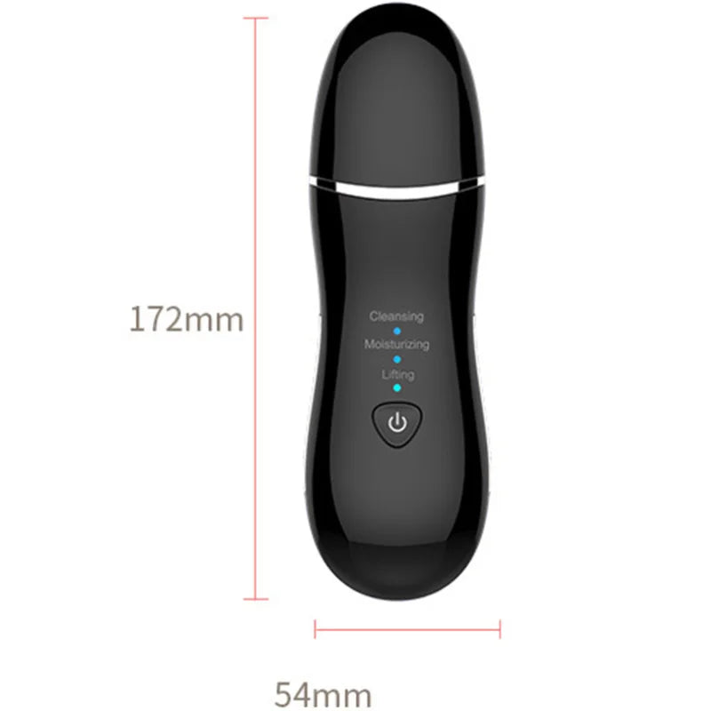 Mini Ultrasonic Facial Skin Scrubber Cleaner Ion Acne Blackhead Remover Peeling Shovel Beauty Facial Massager Skin Care Tools