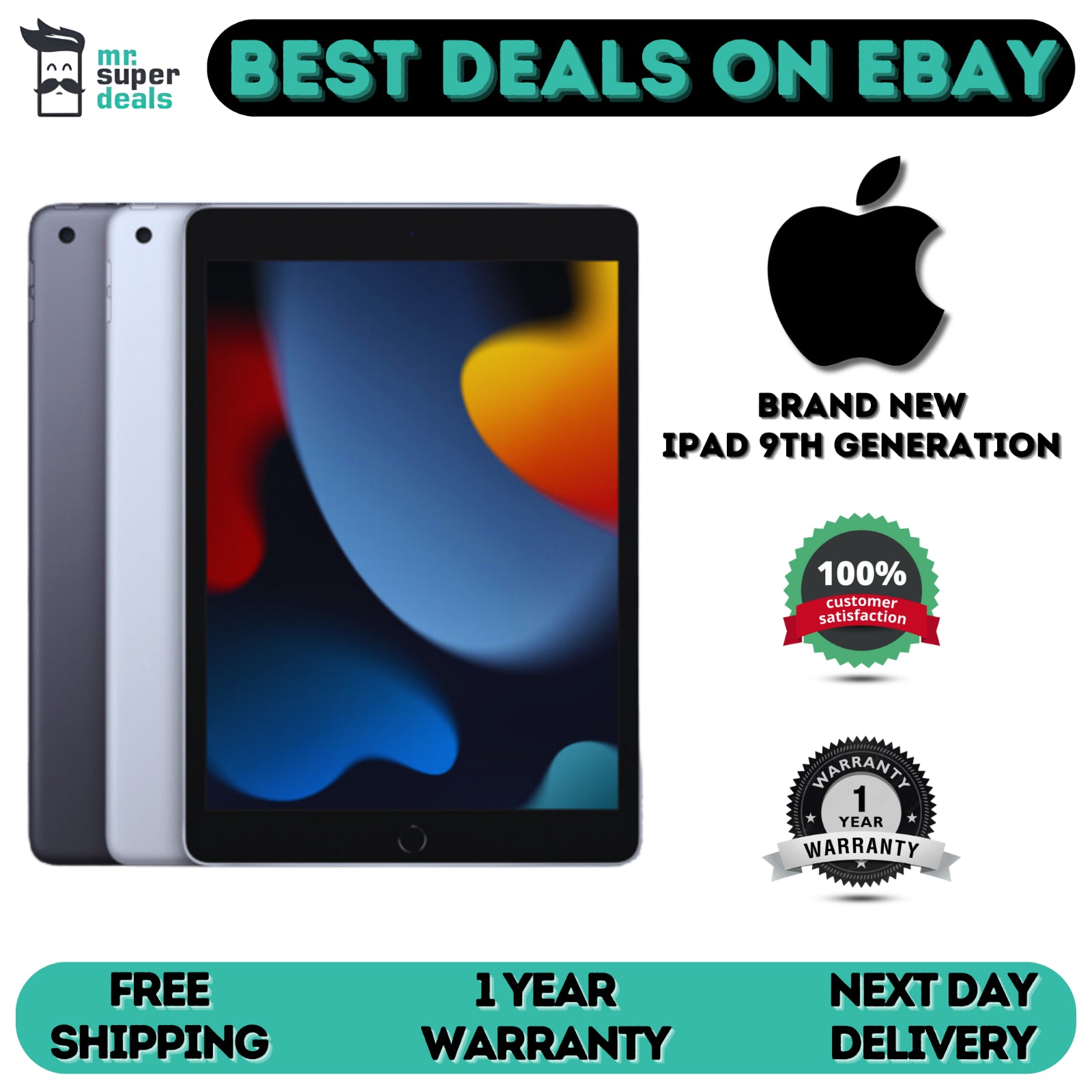 NEW Apple Ipad 9Th Generation 2021 10.2 Inch 64GB Wi-Fi Only - SEALED