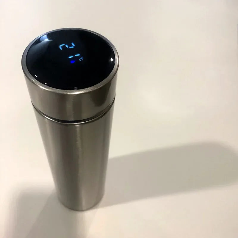 Smart Digital Water Bottle Keeps Cold and Heat Thermal Bottle Stainless Steel Thermos for Baby Children Kids Terms
