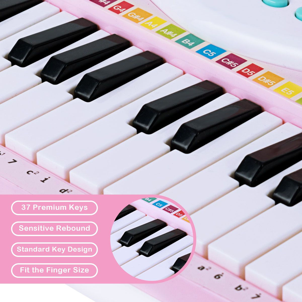 37 Keys Electronic Musical Instrument with Microphone