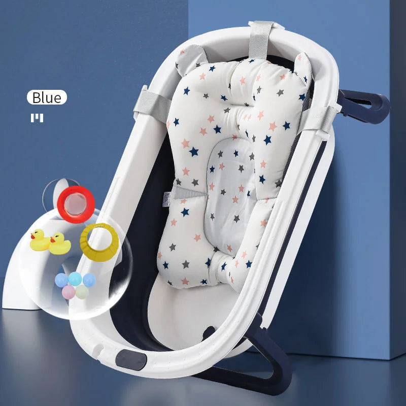 Baby Bath Tub Foldable, Reclining and Seating Large Children Home Newborn Products Comfortable and Safe Lock Temperature
