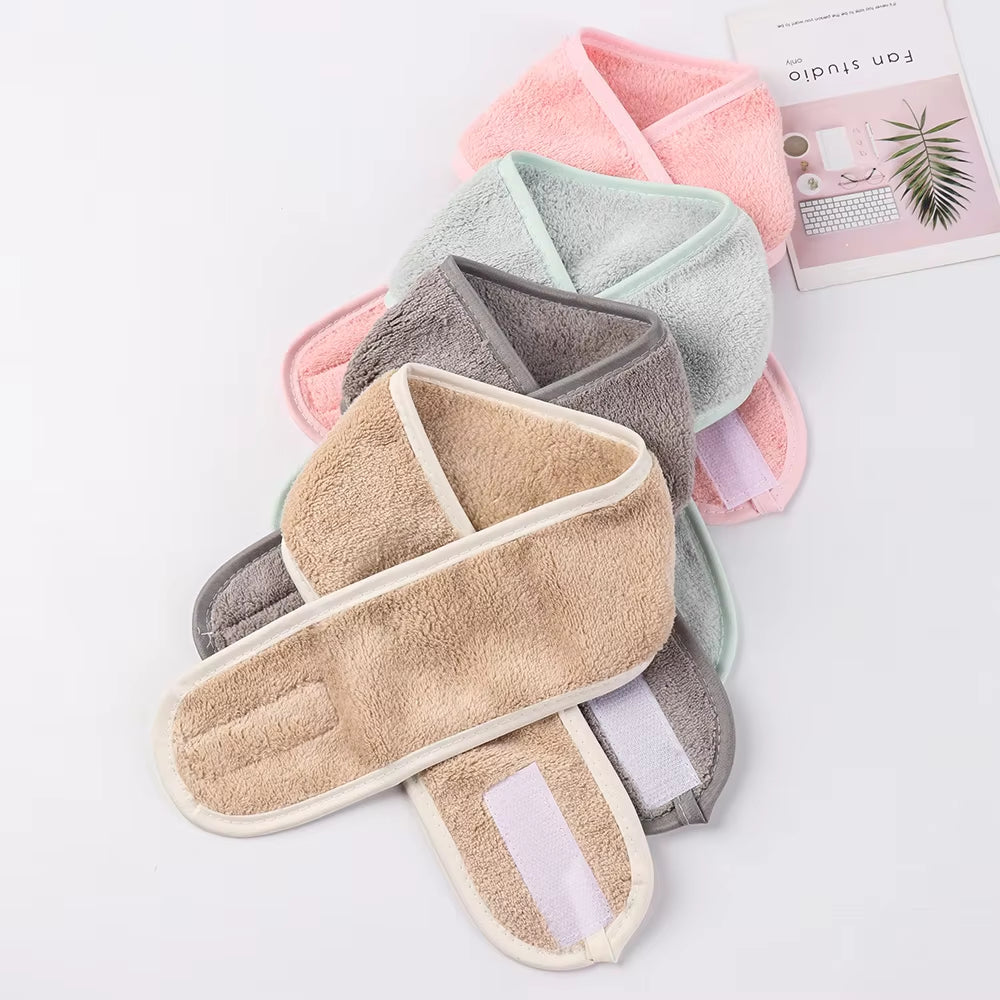 Adjustable Wide Hairband Makeup Head Band Toweling Hair Wrap Shower Cap Stretch Salon SPA Facial Headband Make up Accessories