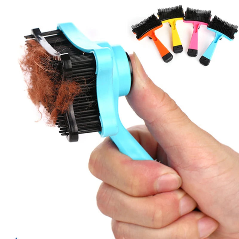 Dog Cat Hair Removal Comb Brush Plastic Pet Grooming Products for Cats Gotas Katten Brushes Mascota Accessories Cleaning Combs