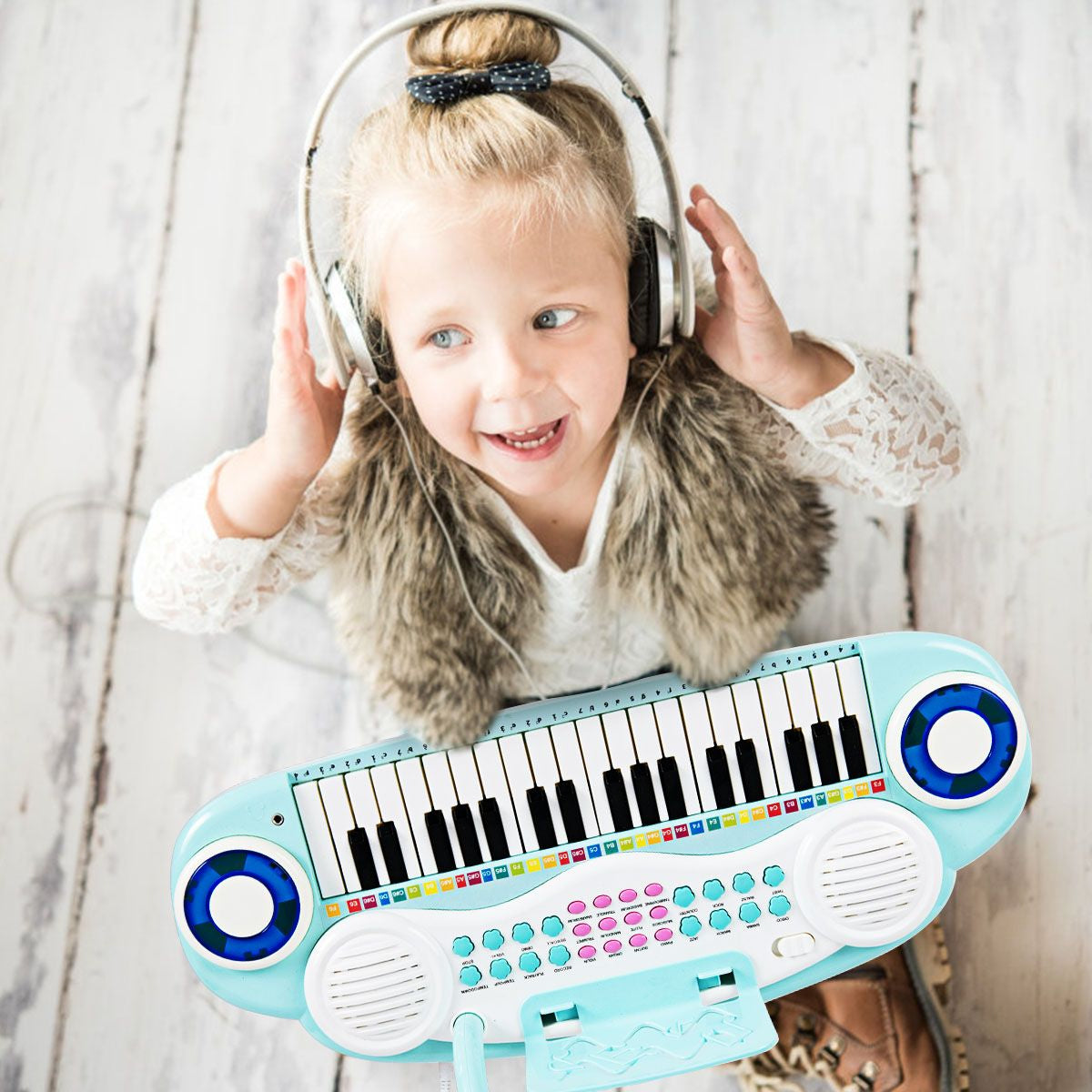 37 Keys Electronic Musical Instrument with Microphone