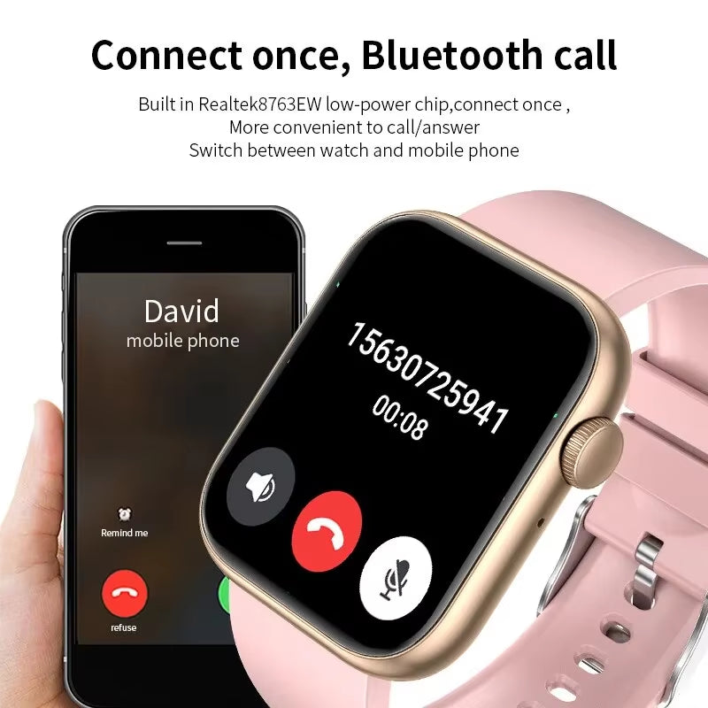Bluetooth Call Smartwatch Women Men Sports Fitness Watches Woman Body Temperature Monitoring Waterproof Smart Watch Ladies