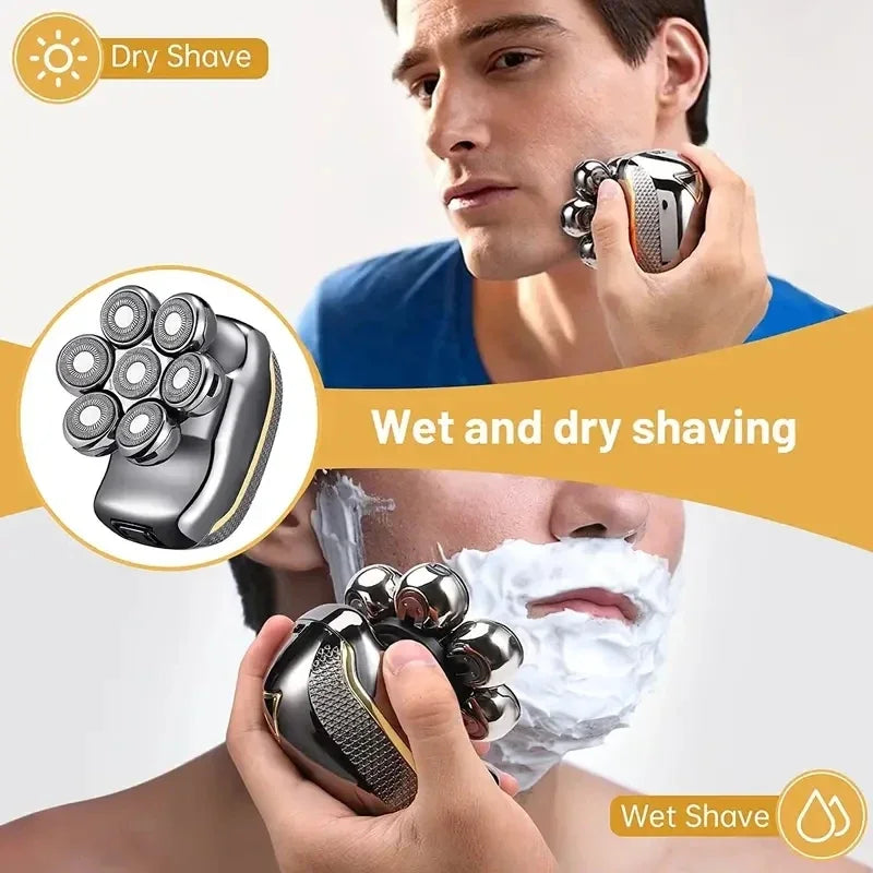 Intelligent Electric Seven Blade Shaver, Multifunctional and Fast Hair Clipper, Precise MEN'S Shaving Experience