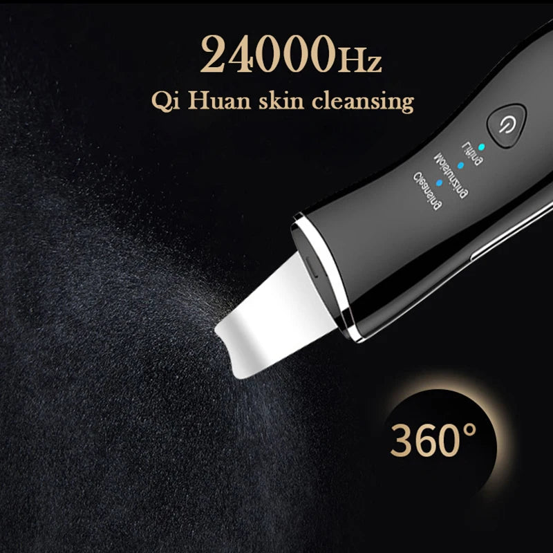 Mini Ultrasonic Facial Skin Scrubber Cleaner Ion Acne Blackhead Remover Peeling Shovel Beauty Facial Massager Skin Care Tools