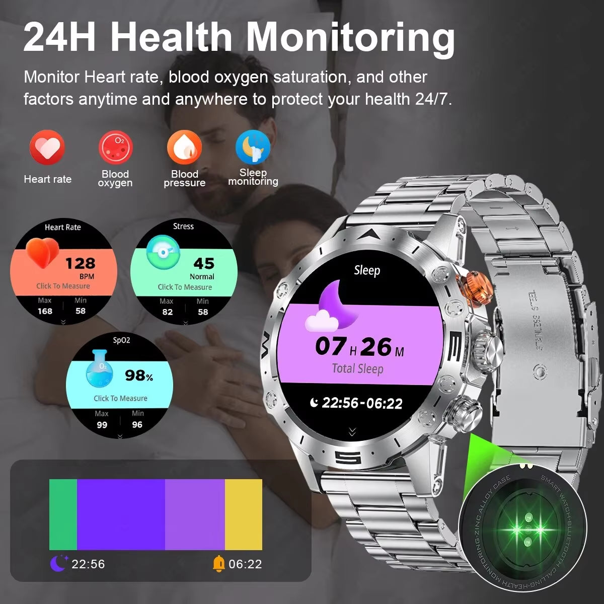Bluetooth Call Smartwatch for Men Outdoor Sports Waterproof Watches Custom Dials Real Heart Rate Monitoring Smart Watch Man