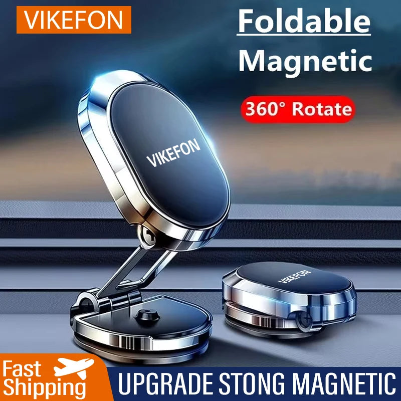 VIKEFON Magnetic Car Phone Holder Mount Magnet Smart Mobile Stand Cell GPS Support in Car for Iphone 15 14 13 12 Xiaomi Samsung