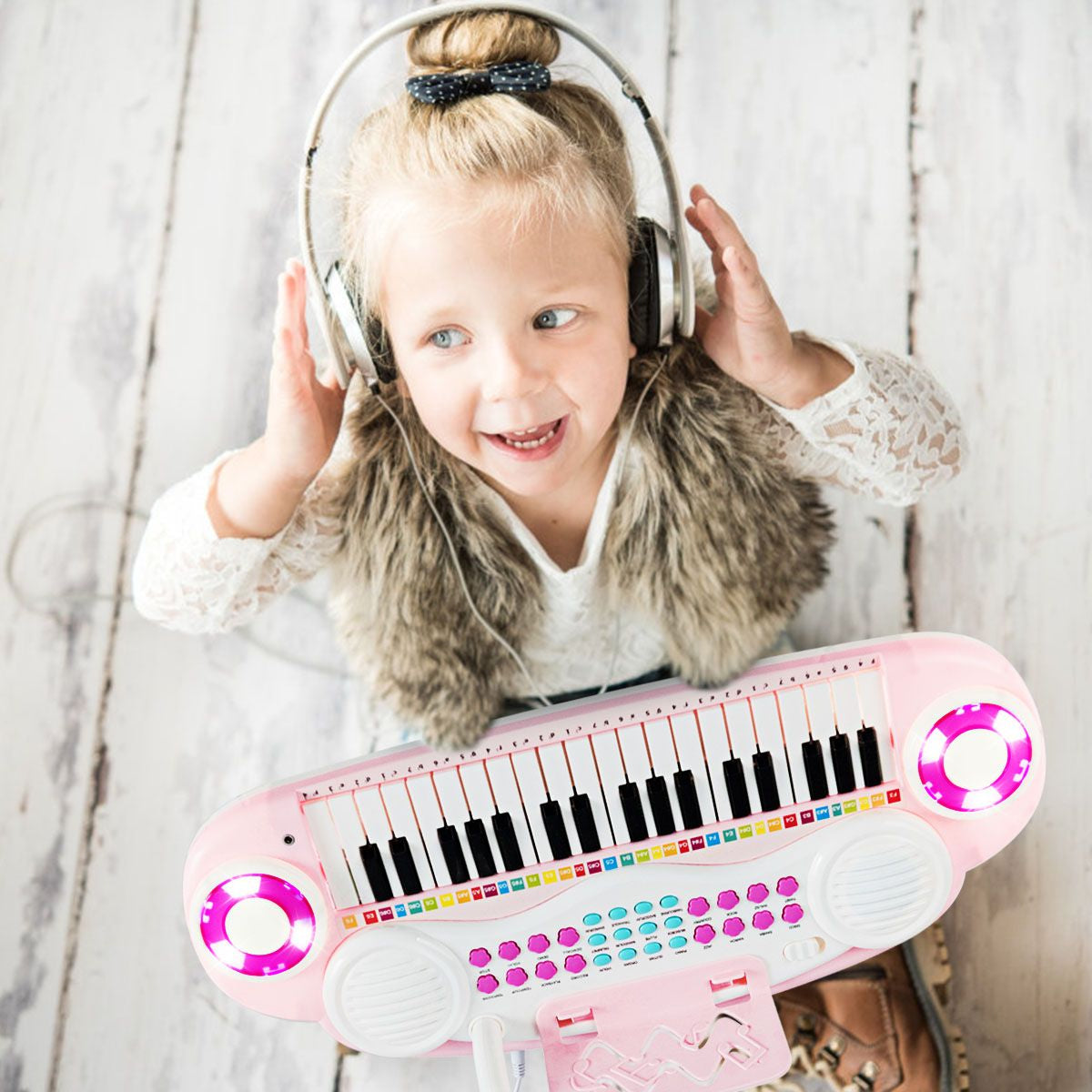 37 Keys Electronic Musical Instrument with Microphone