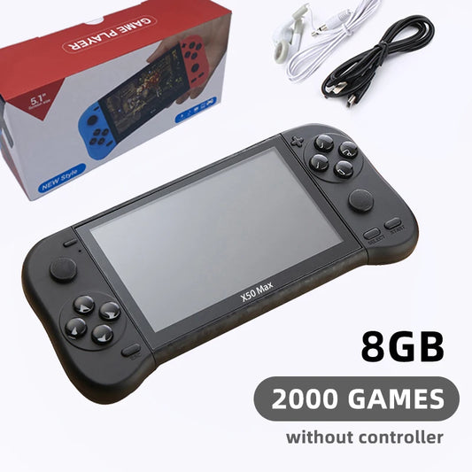 X50 MAX Handheld Game Console for PS1 Retro Games Kids Video Game Player for GBA/SNES Portable Audio Gaming Console