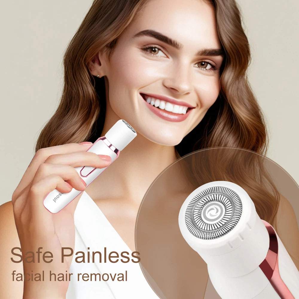 4 in 1 Electric Razor for Women Shaver Lady Shaver Body Hair Trimmer for Armpit Bikini Arm Leg Face Mustache Portable Painless
