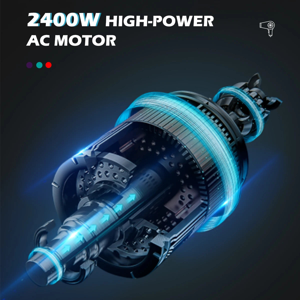 Hair Dryer Professional Air Blower Hot and Cold Adjustment Hair Dryer Machine Powerful Hair Salon for Household Use V-452