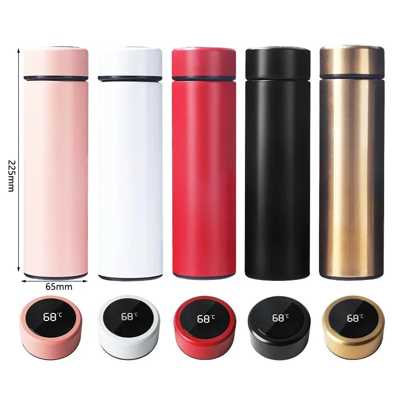 Smart Digital Water Bottle Keeps Cold and Heat Thermal Bottle Stainless Steel Thermos for Baby Children Kids Terms