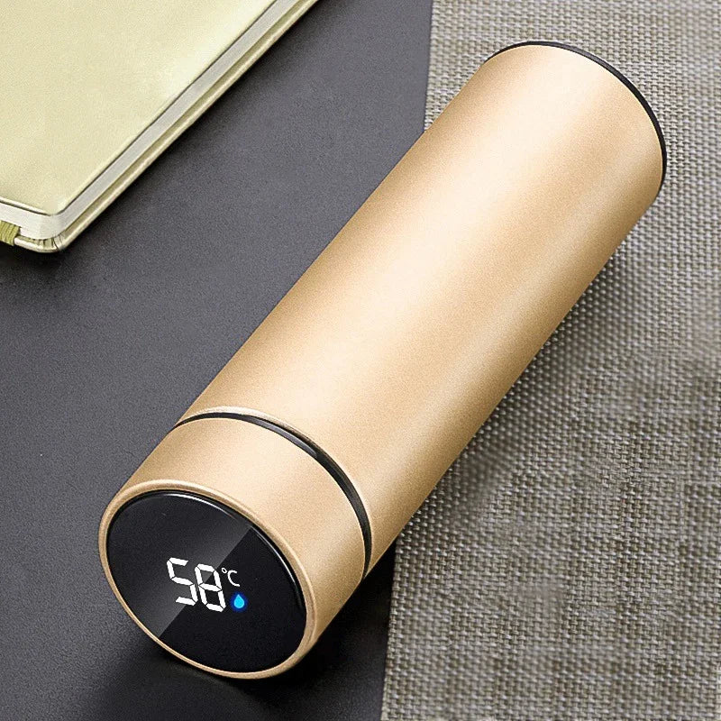 Smart Digital Water Bottle Keeps Cold and Heat Thermal Bottle Stainless Steel Thermos for Baby Children Kids Terms