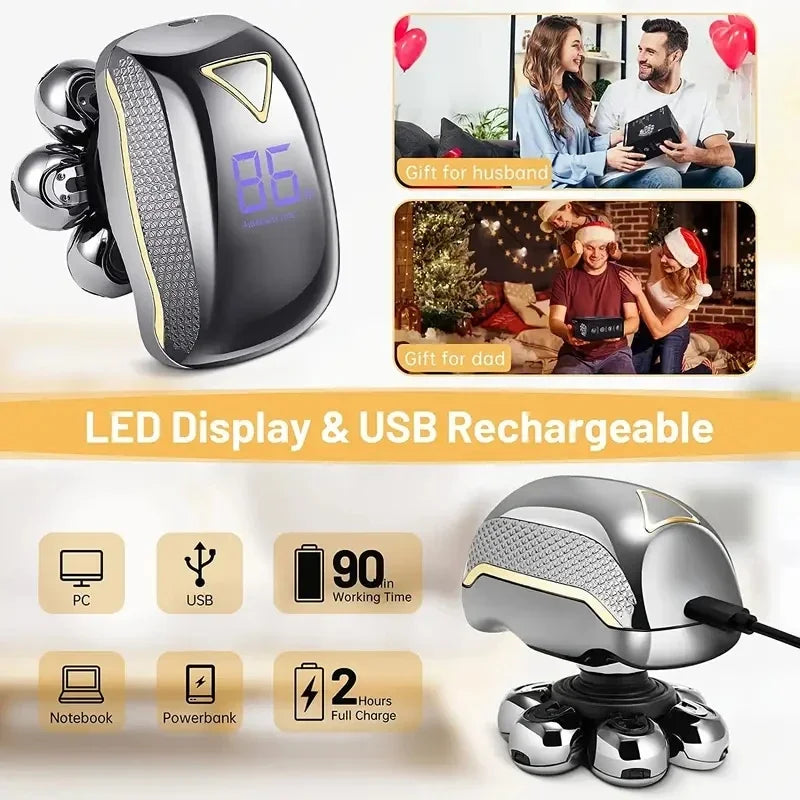 Intelligent Electric Seven Blade Shaver, Multifunctional and Fast Hair Clipper, Precise MEN'S Shaving Experience