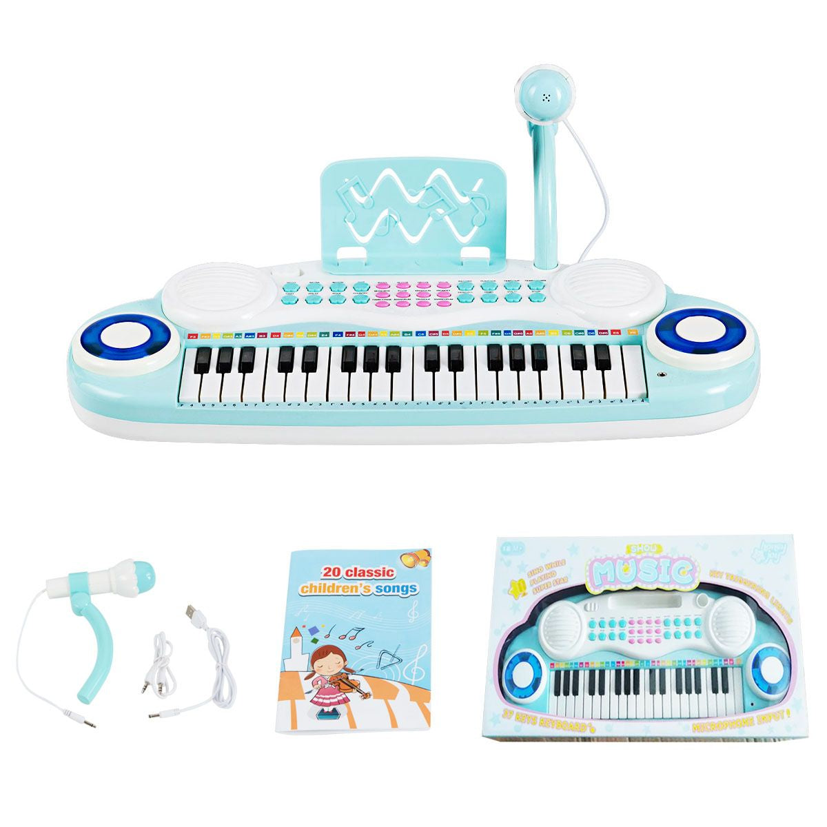 37 Keys Electronic Musical Instrument with Microphone