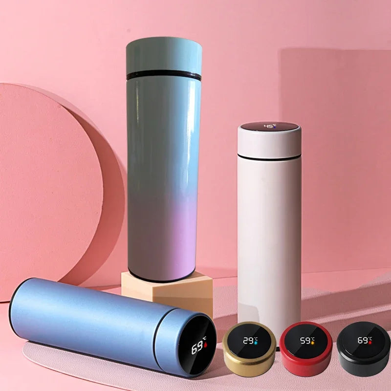 Smart Digital Water Bottle Keeps Cold and Heat Thermal Bottle Stainless Steel Thermos for Baby Children Kids Terms