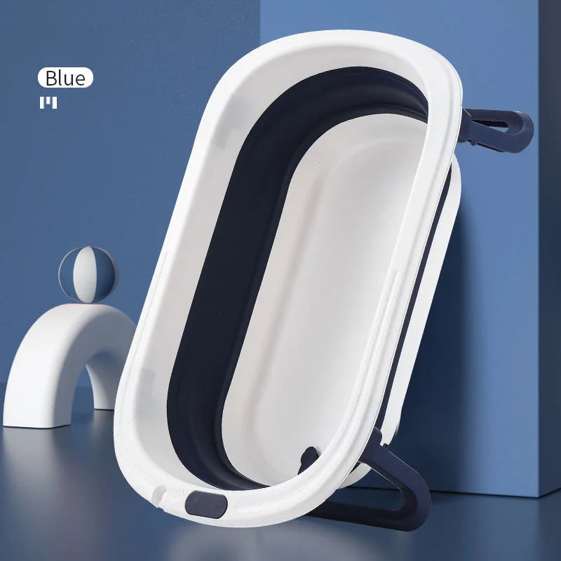 Baby Bath Tub Foldable, Reclining and Seating Large Children Home Newborn Products Comfortable and Safe Lock Temperature
